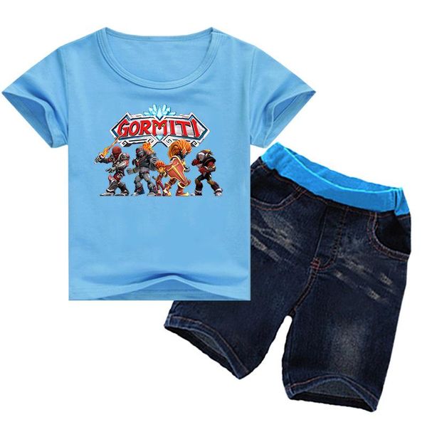 game gormiti t-shirts jeans/pants 2pcs sets kids summer casual clothes teenager boys sportswear children girl wear clothing, White
game gormiti t-shirts jeans/pants 2pcs sets kids summer casual clothes teenager boys sportswear children girl wear clothing, White