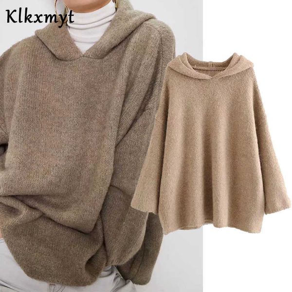 klkxmyt za women fashion oversize hooded knitted sweater vintage long sleeve loose female pullovers chic 210527, White;black
klkxmyt za women fashion oversize hooded knitted sweater vintage long sleeve loose female pullovers chic 210527, White;black