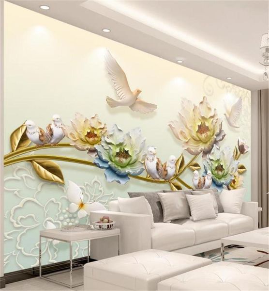 wallpapers 3d wallpaper po custom living room mural embossed flower and bird painting sofa tv background for wall
wallpapers 3d wallpaper po custom living room mural embossed flower and bird painting sofa tv background for wall