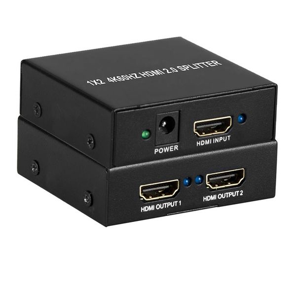 audio cables & connectors ultra slim 1x2 2.0 4k@60hz/hdcp 2.2 splitter