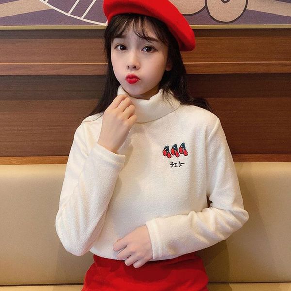 women's t-shirt autumn winter warm plus velvet t shirt women print high collar long sleeve shirts female fleece bottoming, White
women's t-shirt autumn winter warm plus velvet t shirt women print high collar long sleeve shirts female fleece bottoming, White