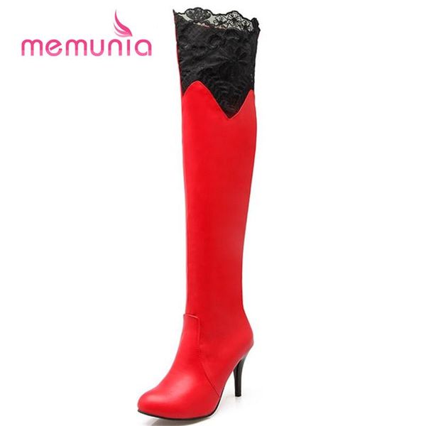 boots memunia 2021 cut outs lace large leather 34-45 over the knee thin heels pu red soft women in winter, Black
boots memunia 2021 cut outs lace large leather 34-45 over the knee thin heels pu red soft women in winter, Black