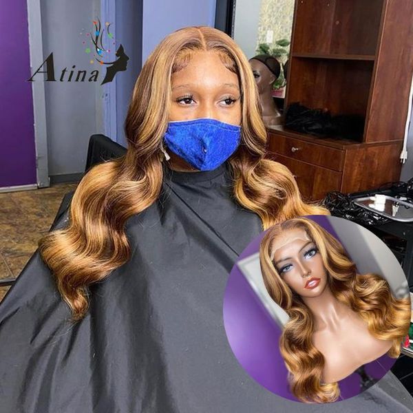 lace wigs ombre honey blonde colored human hair pre plucked front highlight wig for black women atina, Black;brown
lace wigs ombre honey blonde colored human hair pre plucked front highlight wig for black women atina, Black;brown