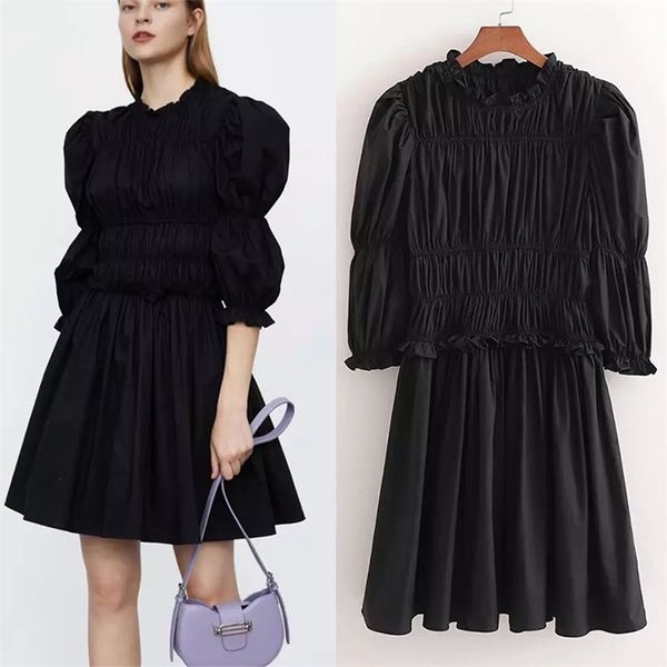 summer women pleated dress fashion o-neck half sleeve high waist woman elegant a-line solid es 210422, Black;gray
summer women pleated dress fashion o-neck half sleeve high waist woman elegant a-line solid es 210422, Black;gray