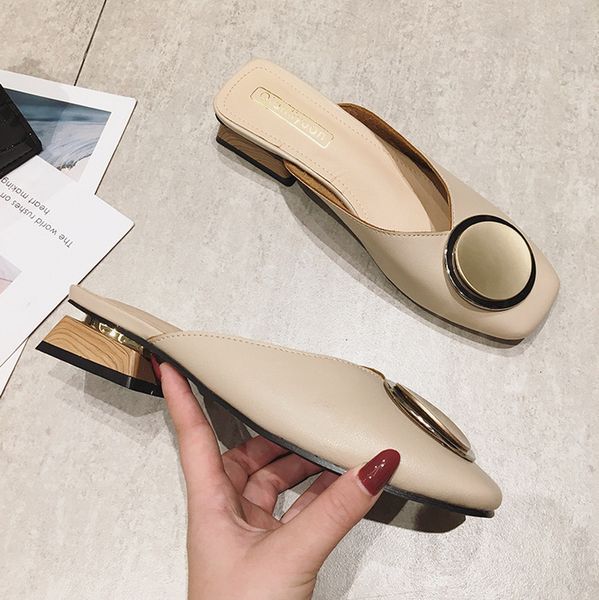 dress shoes designer women slippers slip on mules chunky heel casual british buckle slides wooden block heels summer footwear ss5p, Black
dress shoes designer women slippers slip on mules chunky heel casual british buckle slides wooden block heels summer footwear ss5p, Black