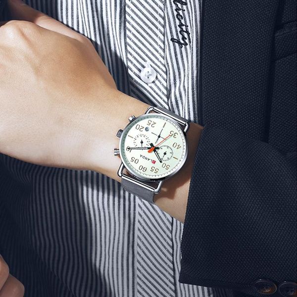 wristwatches jlanda quartz men's watch fashion business satch chronograph calendar multi-function sports stainless steel waterproof j65, Slivery;brown
wristwatches jlanda quartz men's watch fashion business satch chronograph calendar multi-function sports stainless steel waterproof j65, Slivery;brown