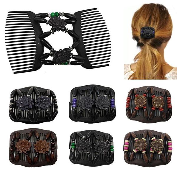 1pc beaded magic hair comb elastic double hairpin handmade stretch clip diy plastic styling tool for women1, Silver
1pc beaded magic hair comb elastic double hairpin handmade stretch clip diy plastic styling tool for women1, Silver