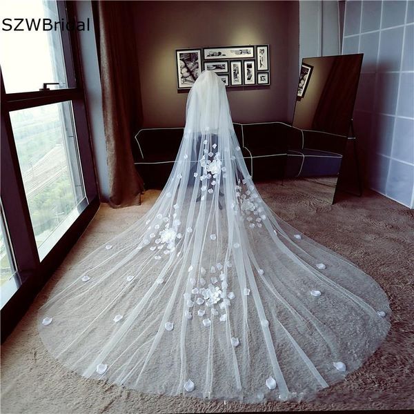 bridal veils arrival cathedral wedding veil with 3d flower bride mariage welon katedralny dresses for women, Black
bridal veils arrival cathedral wedding veil with 3d flower bride mariage welon katedralny dresses for women, Black