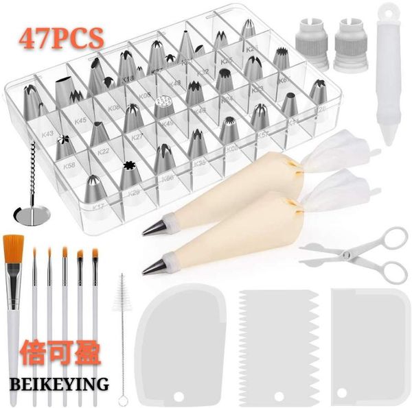 baking & pastry tools 47-piece decorating mouth set, cake cream decoration tool, scraper converter, utensils
baking & pastry tools 47-piece decorating mouth set, cake cream decoration tool, scraper converter, utensils