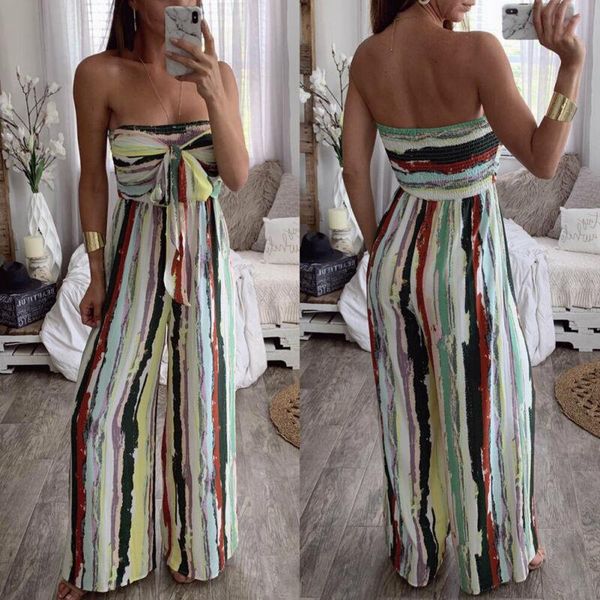 women's jumpsuits & rompers fashion womens strapless slash striped bow knot jumpsuit romper casual clubwear wide leg pants, Black;white
women's jumpsuits & rompers fashion womens strapless slash striped bow knot jumpsuit romper casual clubwear wide leg pants, Black;white