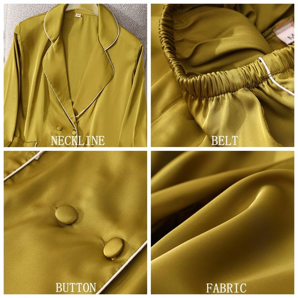 2021julys song faux silk pajamas set spring summer woman pajamas sleepwear casual long-sleeved trousers satin silk female homewear, Black;red
2021julys song faux silk pajamas set spring summer woman pajamas sleepwear casual long-sleeved trousers satin silk female homewear, Black;red