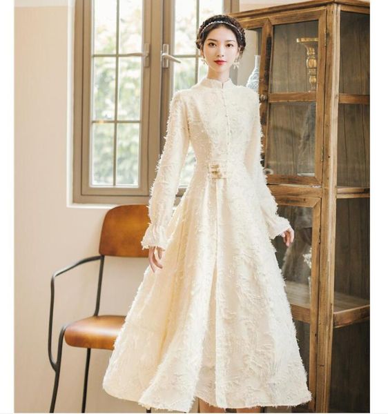 casual dresses fashion's spring 2021 womenswear dress with embroidered standing collar and long sleeve holiday party, Black;gray
casual dresses fashion's spring 2021 womenswear dress with embroidered standing collar and long sleeve holiday party, Black;gray