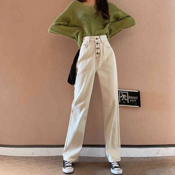 arrival spring autumn 100% cotton denim waist high leg wide female vintage pants loose in straight line beige jeans s363, Blue
arrival spring autumn 100% cotton denim waist high leg wide female vintage pants loose in straight line beige jeans s363, Blue