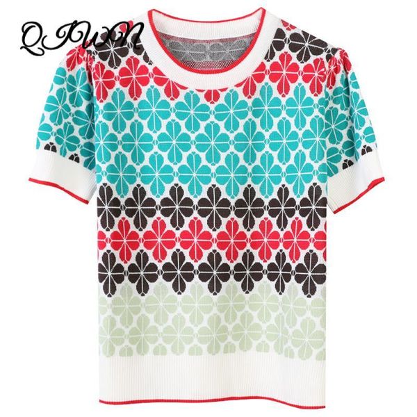 women's t-shirt vintage summer women fashion short sleeve t-shirt luxury clothes four-leaf clover embroidery loose pullover 4r1k, White
women's t-shirt vintage summer women fashion short sleeve t-shirt luxury clothes four-leaf clover embroidery loose pullover 4r1k, White
