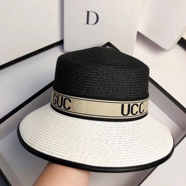 french hepburn fisherman's is versatile, color matching black and white big brim straw hat, summer fashion signature sunscreen basin ha, Black;white
french hepburn fisherman's is versatile, color matching black and white big brim straw hat, summer fashion signature sunscreen basin ha, Black;white