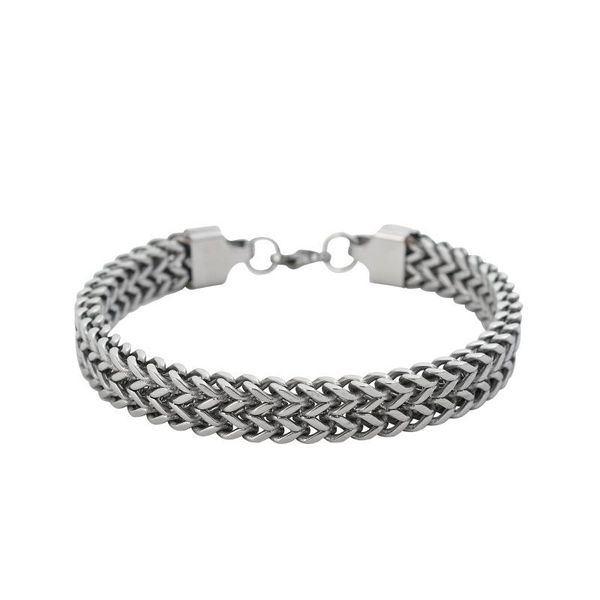 link, chain double-layer titanium steel bracelet men's personality punk domineering trendy wild charm, Black
link, chain double-layer titanium steel bracelet men's personality punk domineering trendy wild charm, Black
