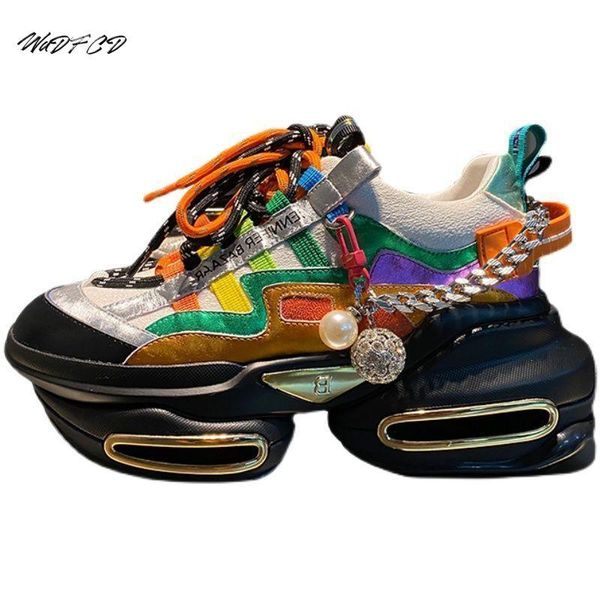 dress shoes chunky sneakers women flat platform fashion leather genuine cowhide chain cool mixed color casual, Black
dress shoes chunky sneakers women flat platform fashion leather genuine cowhide chain cool mixed color casual, Black
