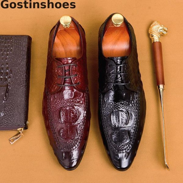 dress shoes office men genuine leather black brown crocodile printed mens formal oxfords lace-up pointed for wedding business
dress shoes office men genuine leather black brown crocodile printed mens formal oxfords lace-up pointed for wedding business