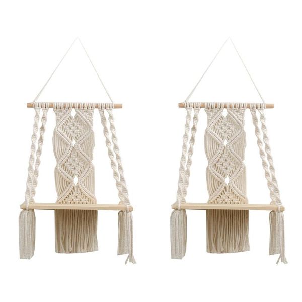 tapestries 2 pcs boho macrame wall hanging shelf handmade woven tassel tapestry rack wood floating storage hanger for home decor
tapestries 2 pcs boho macrame wall hanging shelf handmade woven tassel tapestry rack wood floating storage hanger for home decor