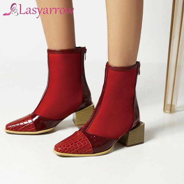 boots lasyarrow fashion women ankle autumn winter square toe zipper short comfort thick heel ladies shoes plus size 48, Black
boots lasyarrow fashion women ankle autumn winter square toe zipper short comfort thick heel ladies shoes plus size 48, Black