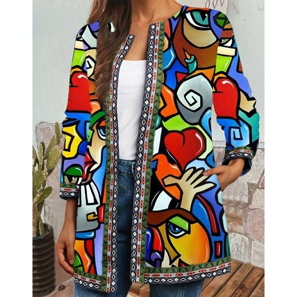 autumn winter fashion loose women folk-custom print jacket coats casual retro long sleeves coats elegant cardigan coats, Black;brown
autumn winter fashion loose women folk-custom print jacket coats casual retro long sleeves coats elegant cardigan coats, Black;brown