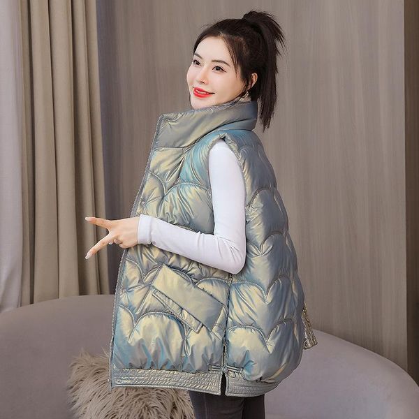 women's vests plus size down cotton vest sleeveless jacket women cardigan coats female solid loose korean fashion bright outerwear, Black;white
women's vests plus size down cotton vest sleeveless jacket women cardigan coats female solid loose korean fashion bright outerwear, Black;white