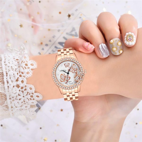 wristwatches women luxury diamond butterfly bracelet watches rhinestone geneva quartz wrist relogio feminino, Slivery;brown
wristwatches women luxury diamond butterfly bracelet watches rhinestone geneva quartz wrist relogio feminino, Slivery;brown