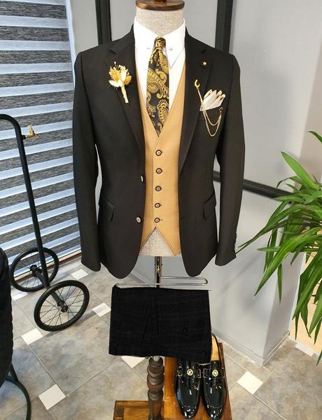 men's suits & blazers (jacket+pants+vest) men suit slim fit groomsman prom party wedding 3 piece handsome formal blazer clothes custom, White;black
men's suits & blazers (jacket+pants+vest) men suit slim fit groomsman prom party wedding 3 piece handsome formal blazer clothes custom, White;black