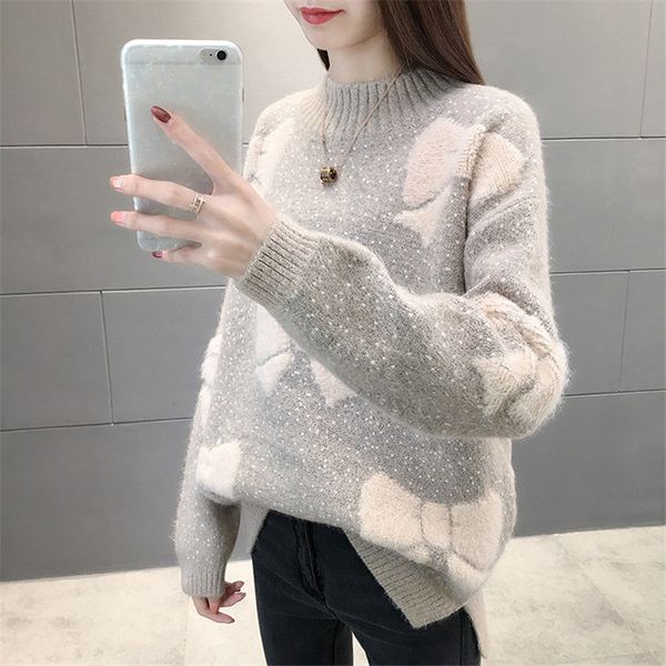 women's sweaters thick autumn in knitted or crocheted women's solid korean style sweater loose long sleeve knit jumper ladies muje, White;black
women's sweaters thick autumn in knitted or crocheted women's solid korean style sweater loose long sleeve knit jumper ladies muje, White;black