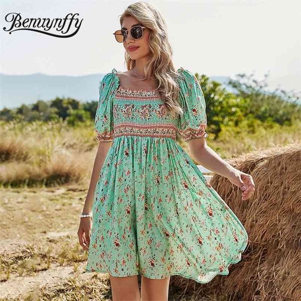 square collar frill trim floral print boho summer dresses women casual vintage short sleeve female swing mini dress 210510, Black;gray
square collar frill trim floral print boho summer dresses women casual vintage short sleeve female swing mini dress 210510, Black;gray