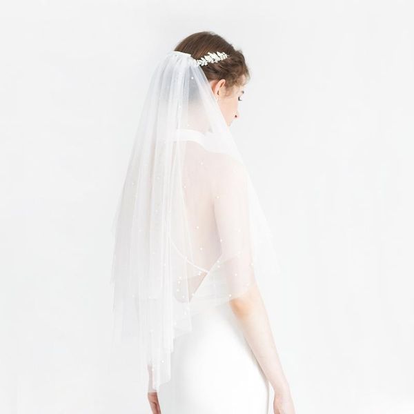bridal veils women elegant beading cut edge veil with exquisite pearls hair hoop for wedding travel studio po prop mh03, Black
bridal veils women elegant beading cut edge veil with exquisite pearls hair hoop for wedding travel studio po prop mh03, Black