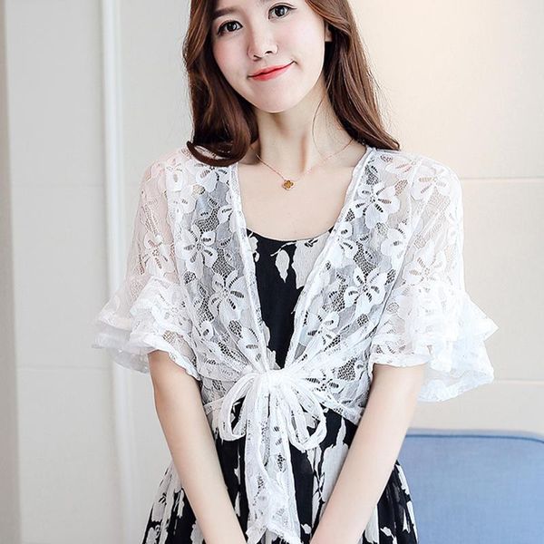 lace crochet blouse plus size beach shirts summer women blouses casual kimono korean cardigan shirt women's, White
lace crochet blouse plus size beach shirts summer women blouses casual kimono korean cardigan shirt women's, White