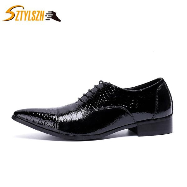 dress shoes luxury fashion classic men man patent leather wedding social sapato male oxfords flat suit zapatos hombr, Black
dress shoes luxury fashion classic men man patent leather wedding social sapato male oxfords flat suit zapatos hombr, Black