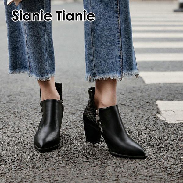 boots sianie tianie 2021 winter pu pointed toe chunky high heels zipper woman shoes black women ankle plus size 43 44 45 46
boots sianie tianie 2021 winter pu pointed toe chunky high heels zipper woman shoes black women ankle plus size 43 44 45 46