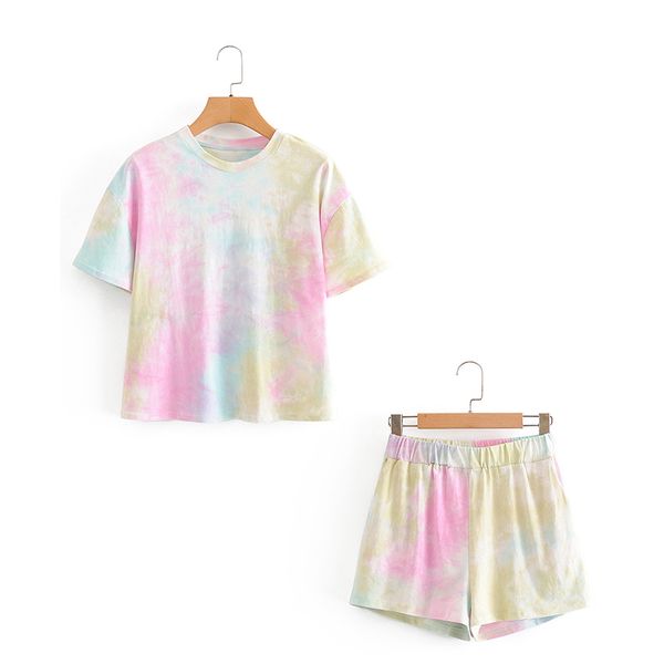 hsa tie dye t-shirts o-neck pink yellow casual 2 pieces and short pants summer fashion clothes women 210417, White
hsa tie dye t-shirts o-neck pink yellow casual 2 pieces and short pants summer fashion clothes women 210417, White