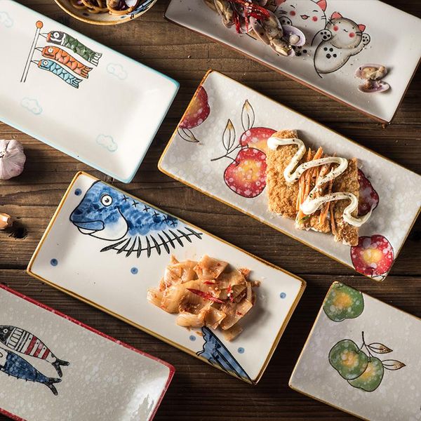dishes & plates japanese sushi plate rectangular dish home ceramic flat square glaze under the colored tableware
dishes & plates japanese sushi plate rectangular dish home ceramic flat square glaze under the colored tableware