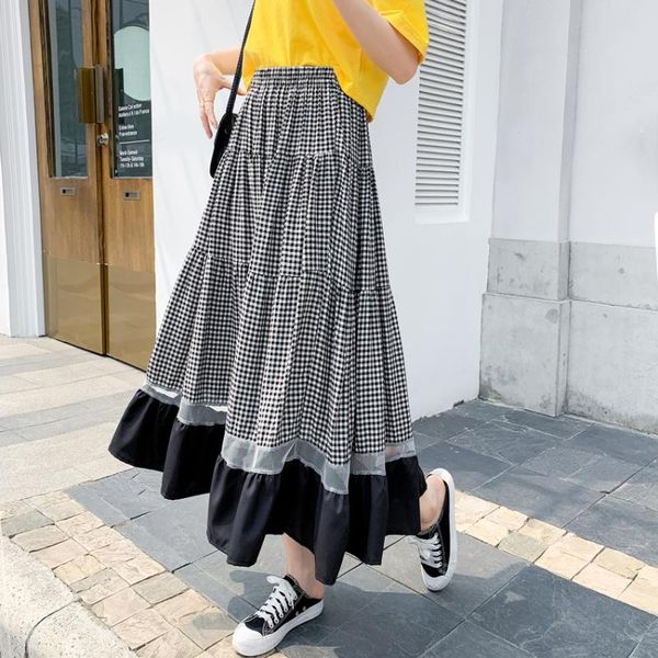 skirts black white plaid mesh patchwork women 2021 summer vintage elastic waist a line high skirt preppy pleated
skirts black white plaid mesh patchwork women 2021 summer vintage elastic waist a line high skirt preppy pleated