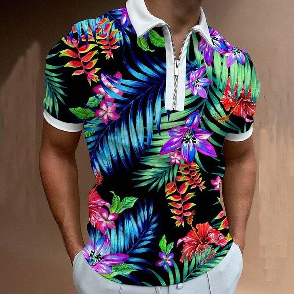 men's golf shirt graphic leaves collar street casual zipper short sleeve casual fashion streetwear breathable green blue white / sport, White;black
men's golf shirt graphic leaves collar street casual zipper short sleeve casual fashion streetwear breathable green blue white / sport, White;black