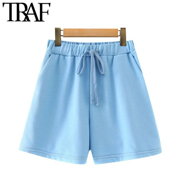 traf women chic fashion side pockets basic shorts vintage high elastic waist drawstring female short pants pantalones 210415, White;black
traf women chic fashion side pockets basic shorts vintage high elastic waist drawstring female short pants pantalones 210415, White;black