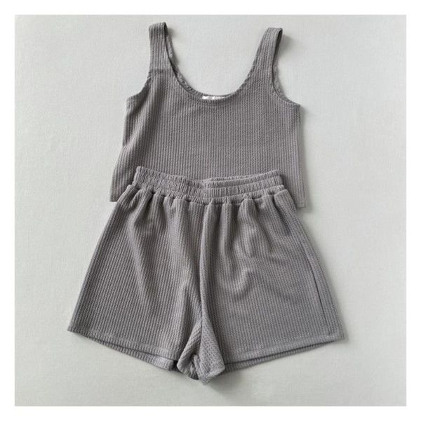 women's tracksuits women summer casual tracksuit 2-piece sleeveless solid color vest + shorts set female homewear, Gray
women's tracksuits women summer casual tracksuit 2-piece sleeveless solid color vest + shorts set female homewear, Gray