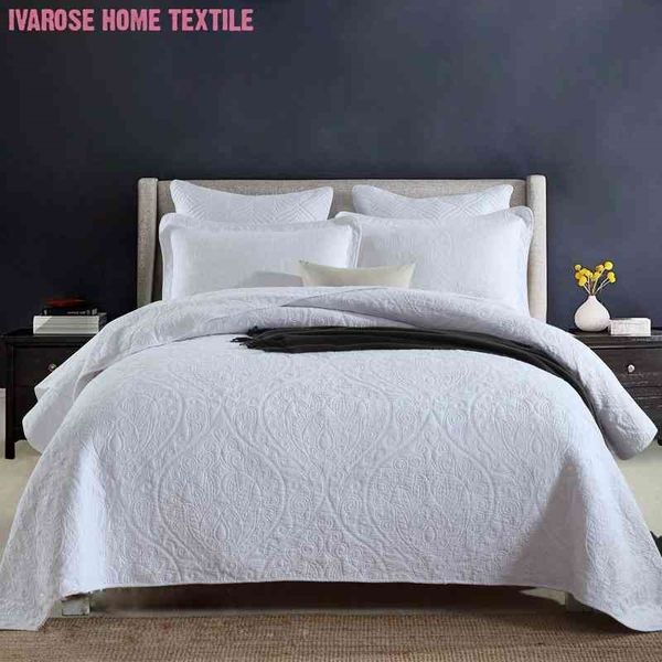 100%cotton quilted covelet with pillow shams full size 3pcs white premium bedspread bed cover quilt set
100%cotton quilted covelet with pillow shams full size 3pcs white premium bedspread bed cover quilt set