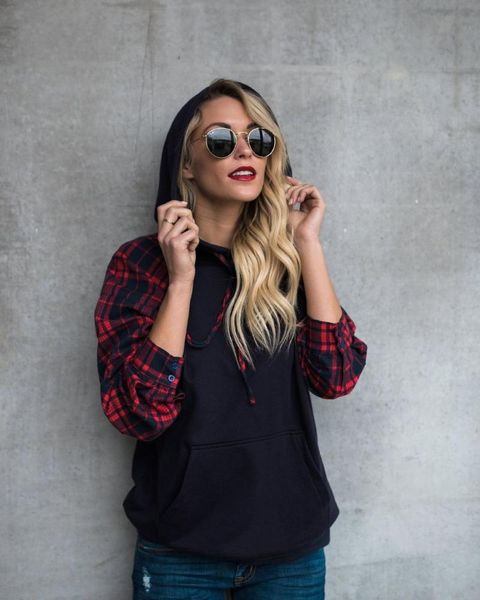 women's hoodies & sweatshirts women grid long sleeve hoodie pullover sweatshirt autumn winter hooded outwear fashion clothes, Black
women's hoodies & sweatshirts women grid long sleeve hoodie pullover sweatshirt autumn winter hooded outwear fashion clothes, Black