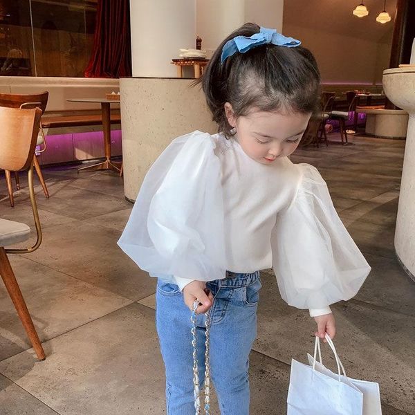 t-shirts girls' t-shirt 2021 autumn gauze lantern sleeve children's cute solid color fashion bottom shirt girl clothes, Blue
t-shirts girls' t-shirt 2021 autumn gauze lantern sleeve children's cute solid color fashion bottom shirt girl clothes, Blue