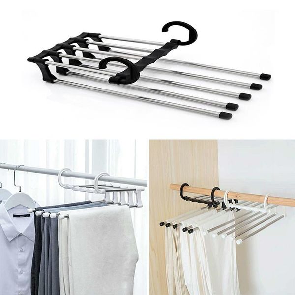 hangers & racks 5in 1 pants rack multi-function stainless steel folding clothes hanger portable save space closet wardrobe magical trouser s
hangers & racks 5in 1 pants rack multi-function stainless steel folding clothes hanger portable save space closet wardrobe magical trouser s