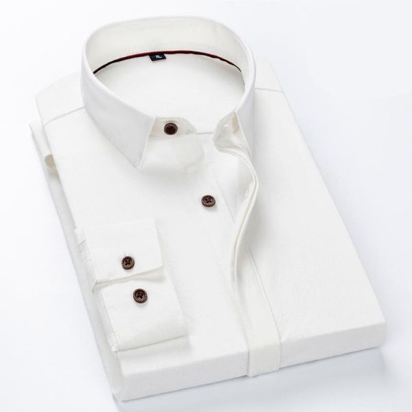 men's dress shirts mens business casual long sleeve shirt 100% cotton fashion male social slim fit button plus size clothing for men, White;black
men's dress shirts mens business casual long sleeve shirt 100% cotton fashion male social slim fit button plus size clothing for men, White;black