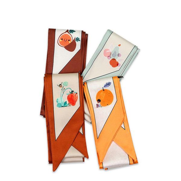 scarves 2021 fashion women narrow silk scarf long wrist ribbon fruit print small headband handle bag accessories, Blue;gray
scarves 2021 fashion women narrow silk scarf long wrist ribbon fruit print small headband handle bag accessories, Blue;gray