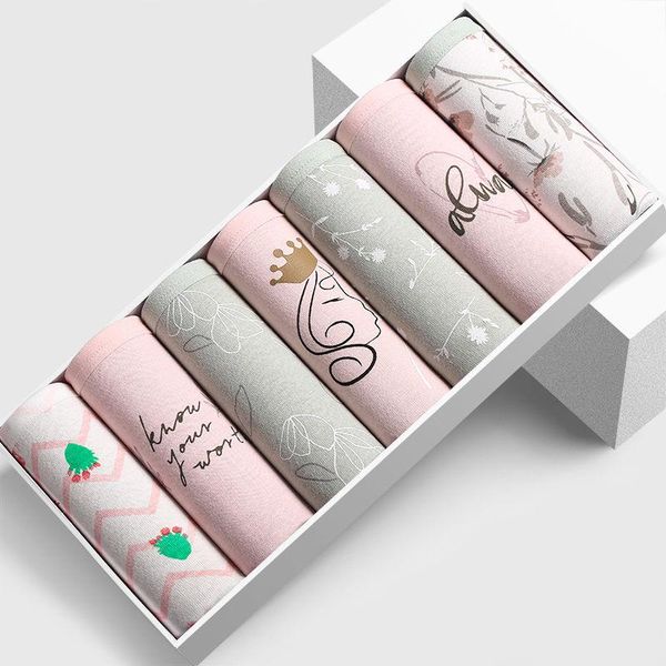women's panties 7pcs/lot underwear cotton mid-waist lady large size briefs cute frame underpant girls panty ladies s-xxl, Black;pink
women's panties 7pcs/lot underwear cotton mid-waist lady large size briefs cute frame underpant girls panty ladies s-xxl, Black;pink