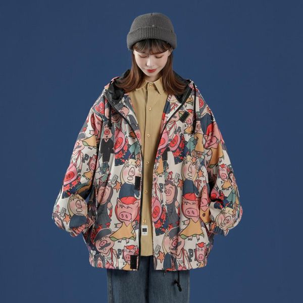 women's jacket cartoon printed long sleeve cardigan coat spring slim womens coats and jackets outwear zipper plus size, Black;brown
women's jacket cartoon printed long sleeve cardigan coat spring slim womens coats and jackets outwear zipper plus size, Black;brown