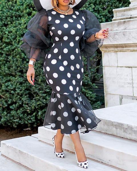 party dresses vazn 2021 autumn high-end dot plus size long dress office lady sweet fashion half sleeve women mermaid midi, White;black
party dresses vazn 2021 autumn high-end dot plus size long dress office lady sweet fashion half sleeve women mermaid midi, White;black