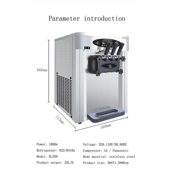 ice cream making machine 25l / h italian maker with factory price 1800w 
ice cream making machine 25l / h italian maker with factory price 1800w